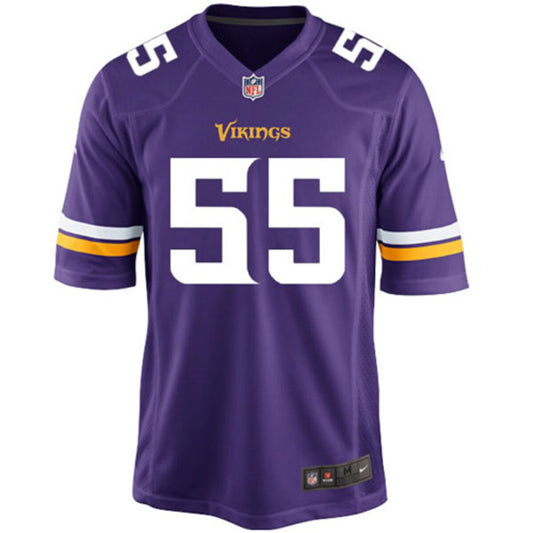 Boys' Grade School Anthony Barr Nike Vikings Team Game Jersey - Purple