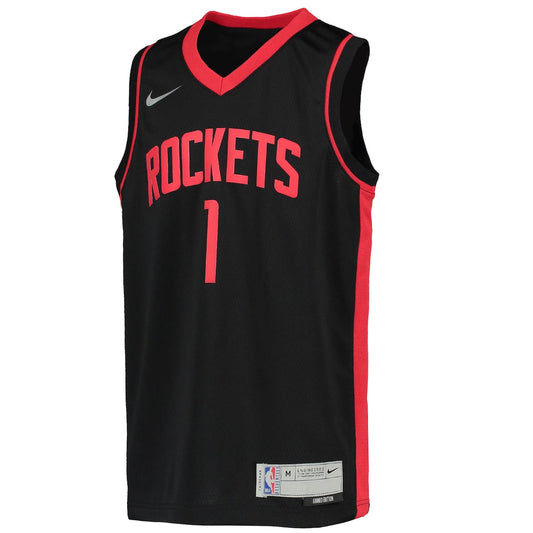 Boys' Grade School John Wall Nike Rockets 2020/21 Swingman Jersey Earned Edition - Black