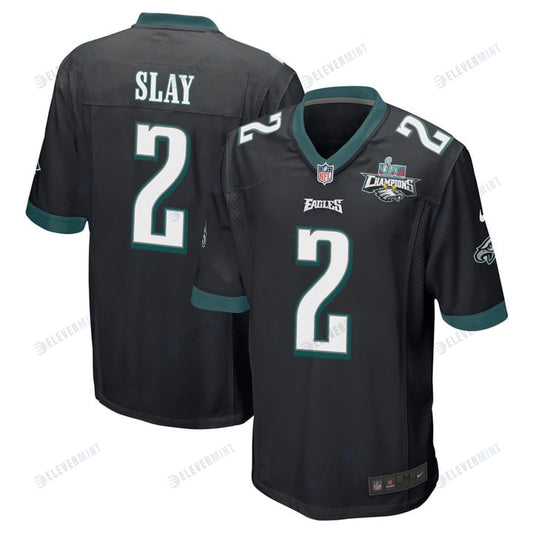 Darius Slay 2 Philadelphia Eagles Super Bowl LVII Champions 2 Stars Men Game Jersey - Black