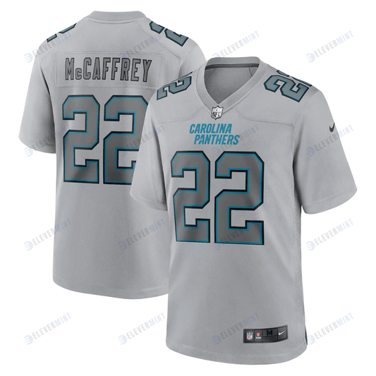 Christian McCaffrey 22 Carolina Panthers Men Atmosphere Fashion Game Jersey - Gray