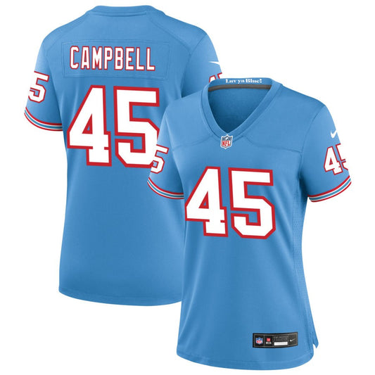 Chance Campbell Tennessee Titans Nike Women's Oilers Throwback Game Jersey - Light Blue