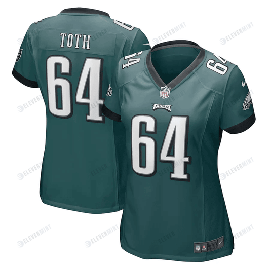 Brett Toth 64 Philadelphia Eagles Women's Game Jersey - Midnight Green