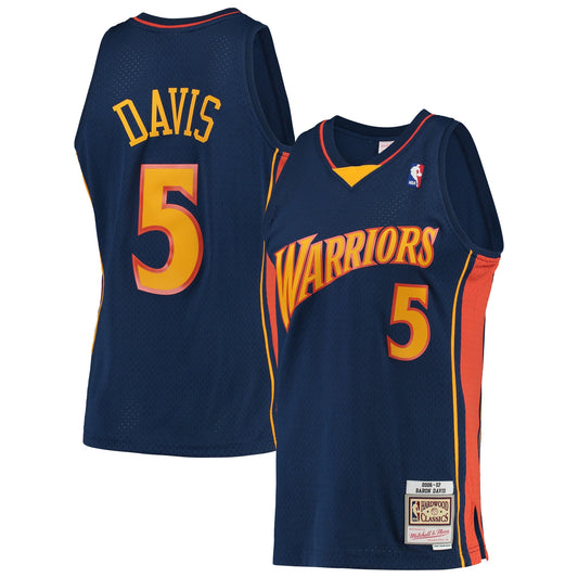 Baron Davis Golden State Warriors Mitchell & Ness Hardwood Classics Swingman Jersey - Navy