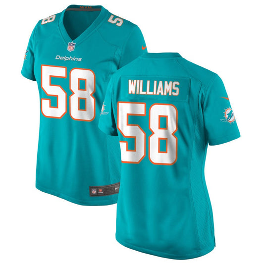 Connor Williams Miami Dolphins Nike Women's Game Jersey - Aqua