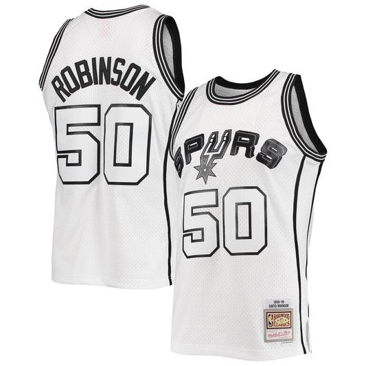 David Robinson San Antonio Spurs Mitchell & Ness White Out Swingman Jersey