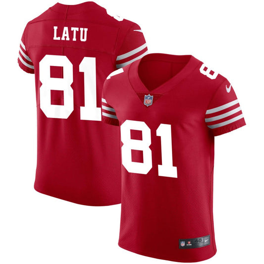 Cameron Latu San Francisco 49ers Nike Vapor Elite Jersey - Scarlet