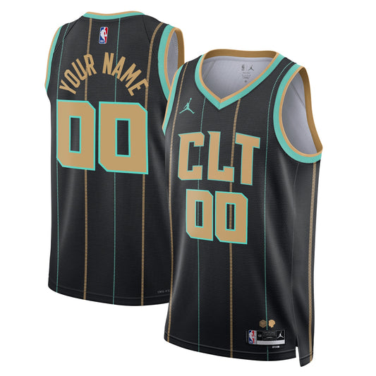 Charlotte Hornets Jordan Brand Unisex 2022/23 Swingman Custom Jersey - City Edition - Black