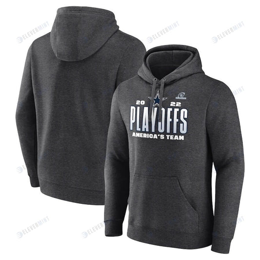 Dallas Cowboys 2022 NFL Playoffs Our Time Pullover Hoodie - Charcoal