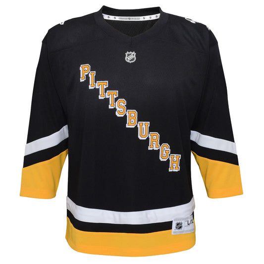 Boys' Grade School  Outerstuff Penguins 2021/22 Alternate Replica Jersey - Black