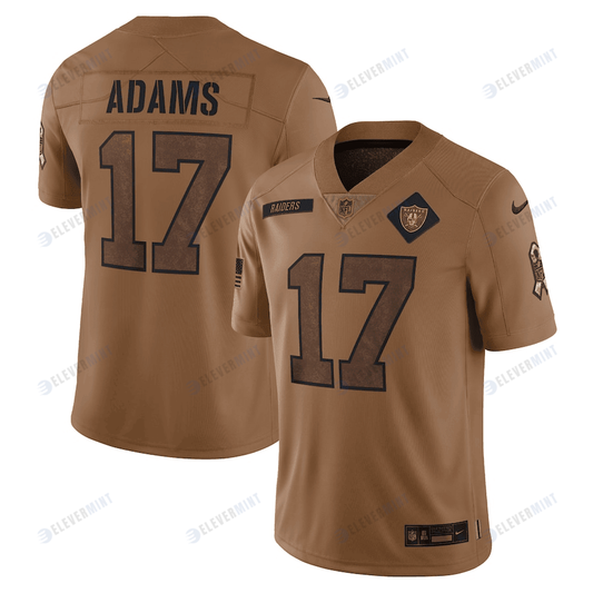 Davante Adams 17 Las Vegas Raiders 2023 Salute To Service Limited Jersey - Brown