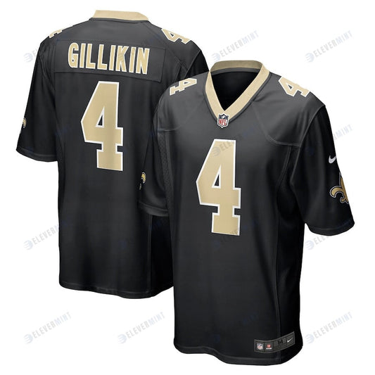 Blake Gilikin 4 New Orleans Saints Men Game Jersey - Black