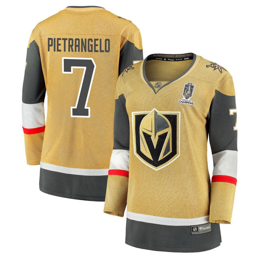 Alex Pietrangelo  Vegas Golden Knights Fanatics Branded Women's 2023 Stanley Cup Champions Home Breakaway Jersey - Gold