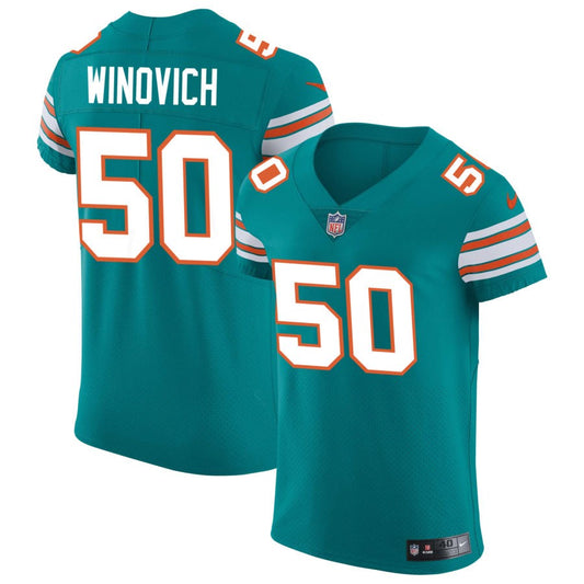 Chase Winovich Miami Dolphins Nike Elite Vapor Untouchable Jersey - Aqua