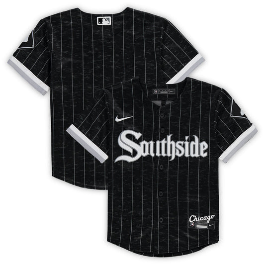 Chicago White Sox Nike Preschool MLB City Connect Replica Team Jersey - Black/Gray