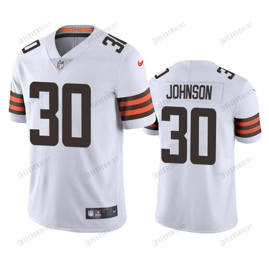 D'Ernest Johnson Cleveland Browns 30 White Vapor Limited Jersey