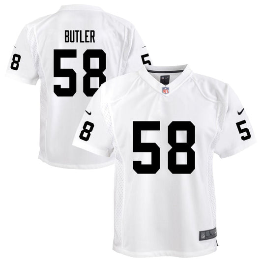 Darien Butler Las Vegas Raiders Nike Youth Team Game Jersey - White