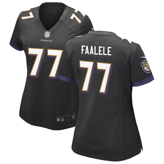 Daniel Faalele Baltimore Ravens Nike Women's Alternate Game Jersey - Black