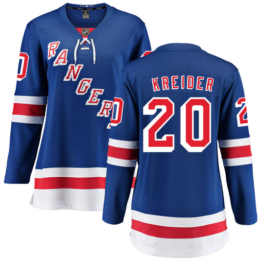 Chris Kreider New York Rangers Fanatics Branded Women's Home Breakaway Jersey - Blue