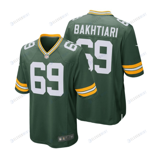 David Bakhtiari 69 Green Bay Packers YOUTH Home Game Jersey - Green