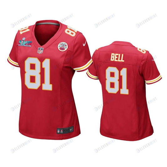 Blake Bell 81 Kansas City Chiefs Super Bowl LVII Game Jersey - Women Red