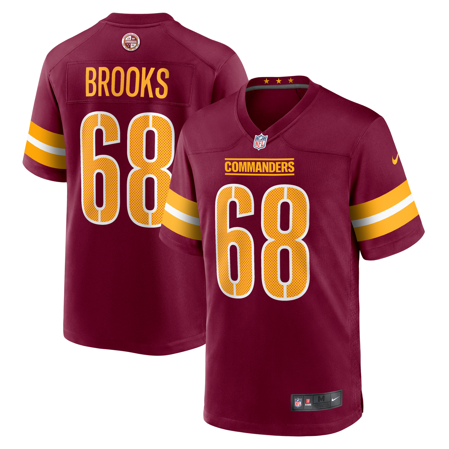 Curtis Brooks Washington Commanders Nike  Game Jersey - Burgundy