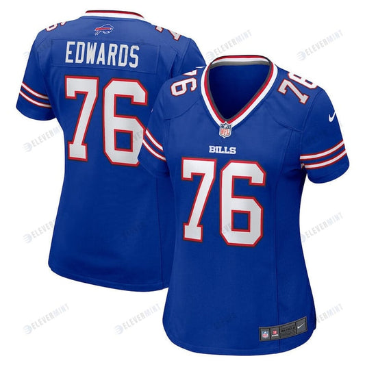 David Edwards 76 Buffalo Bills Women's Game Jersey - Royal