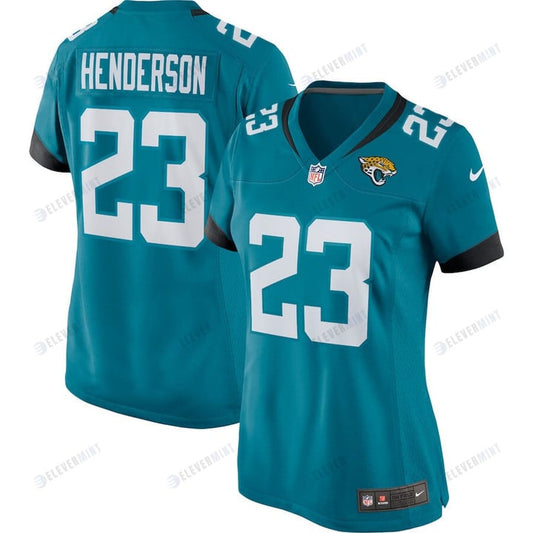 CJ Henderson 23 Jacksonville Jaguars Women's Game Team Jersey - Teal