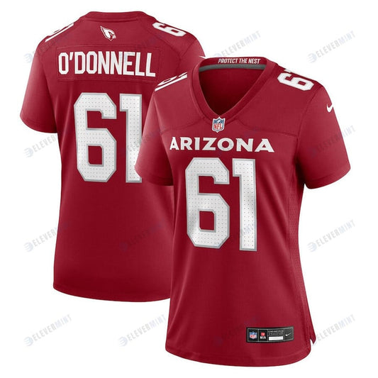 Carter O'Donnell 61 Arizona Cardinals Women Team Game Jersey - Cardinal