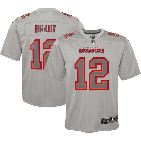 Boys' Grade School Tom Brady Nike Buccaneers Atmosphere Game Jersey - Grey