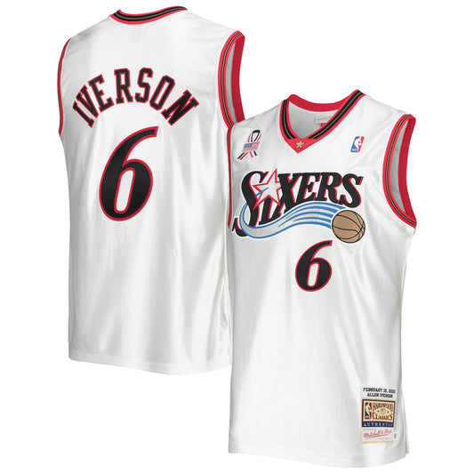 Allen Iverson Eastern Conference Mitchell & Ness Hardwood Classics 2002 NBA All-Star Game Authentic Jersey - White