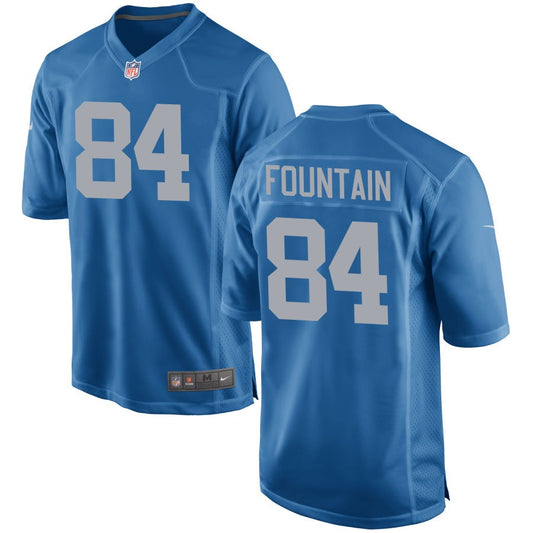 Daurice Fountain Detroit Lions Nike Throwback Game Jersey - Blue