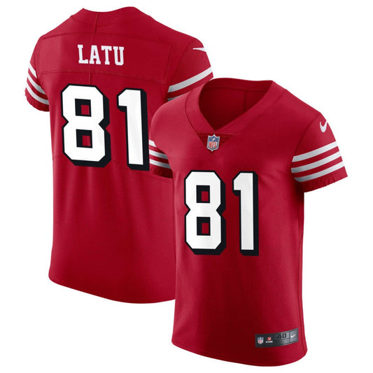 Cameron Latu San Francisco 49ers Nike Alternate Vapor Elite Jersey - Scarlet