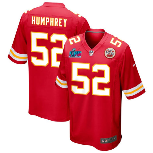 Creed Humphrey Kansas City Chiefs Nike Super Bowl LVII Game Jersey - Red