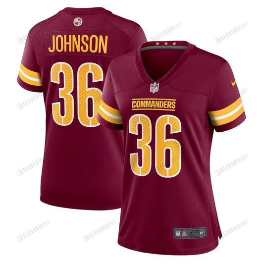 Danny Johnson 36 Washington Commanders Women Game Jersey - Burgundy