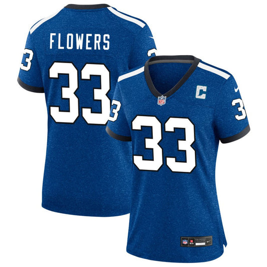 Dallis Flowers Indianapolis Colts Nike Women's Indiana Nights Alternate Game Jersey - Royal