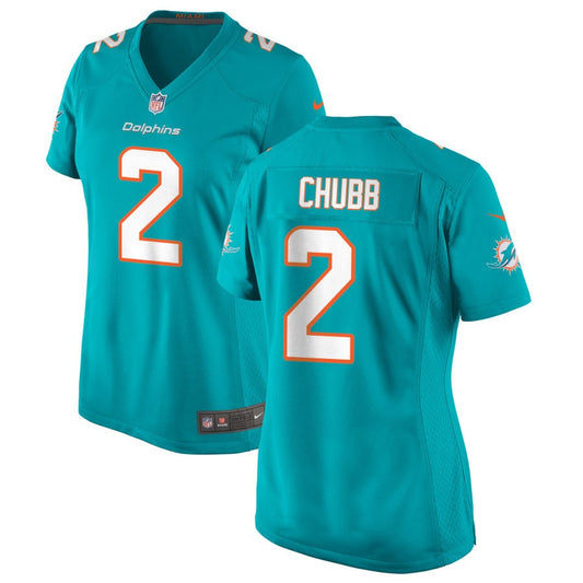 Bradley Chubb Miami Dolphins Nike Women's Game Jersey - Aqua