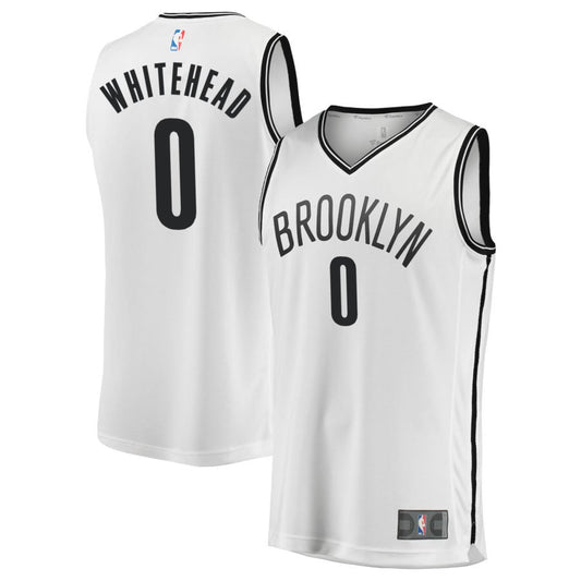 Dariq Whitehead Brooklyn Nets Fanatics Branded Fast Break Replica Jersey - Association Edition - White