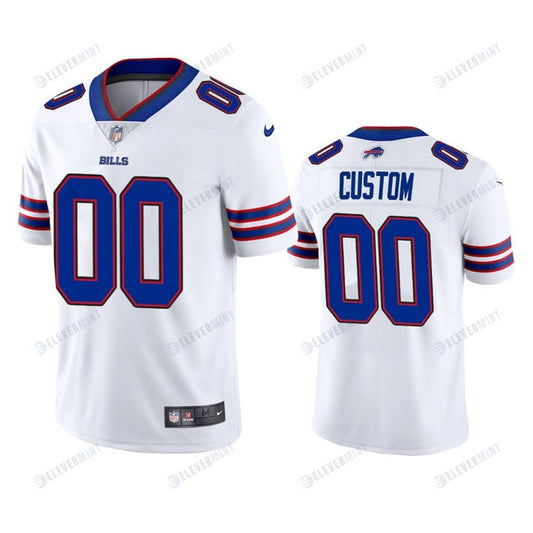 Custom 00 Buffalo Bills White Vapor Limited Jersey