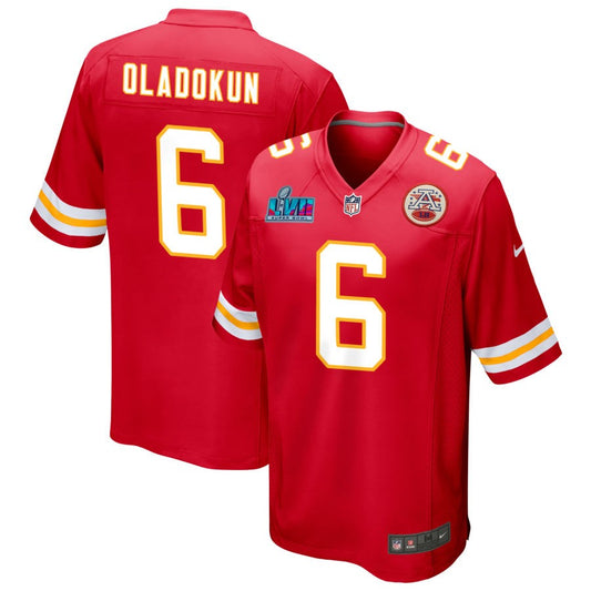 Chris Oladokun Kansas City Chiefs Nike Super Bowl LVII Game Jersey - Red