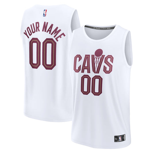 Cleveland Cavaliers Fanatics Branded Youth Fast Break Replica Custom Jersey - Association Edition - White