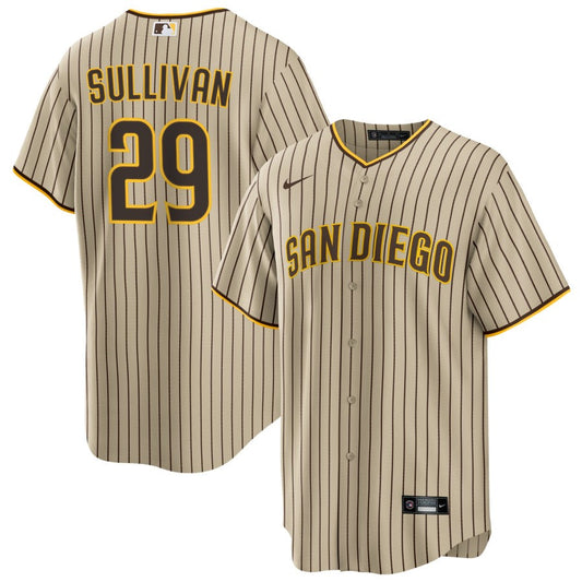 Brett Sullivan San Diego Padres Nike Road Replica Jersey - Brown