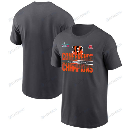 Cincinnati Bengals 2022 AFC Conference Champions T-Shirt - Anthracite