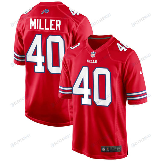 Buffalo Bills Von Miller 40 Alternate Game Jersey - Red Jersey