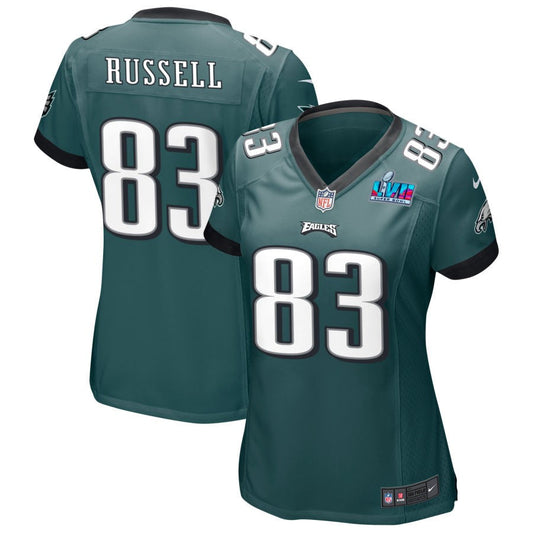 Brady Russell Philadelphia Eagles Nike Women's Super Bowl LVII Game Jersey - Midnight Green