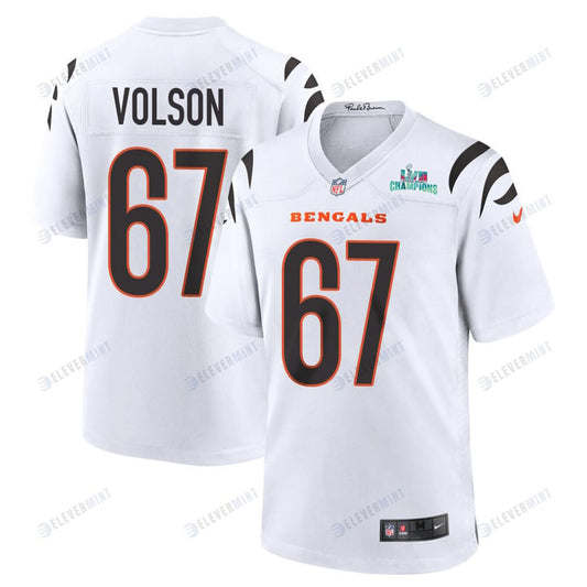 Cordell Volson 67 Cincinnati Bengals Super Bowl LVII Champions Men Game Jersey - White