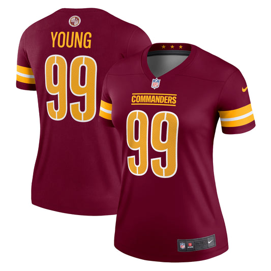 Chase Young Washington Commanders Nike Women's Legend Jersey - Burgundy