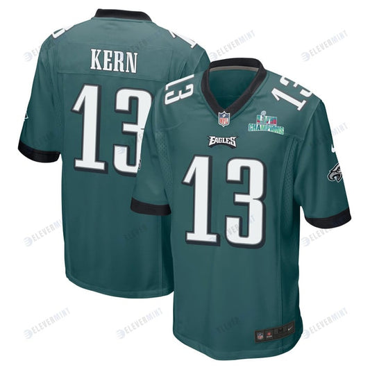 Brett Kern 13 Philadelphia Eagles Super Bowl LVII Champions Men Game Jersey - Midnight Green