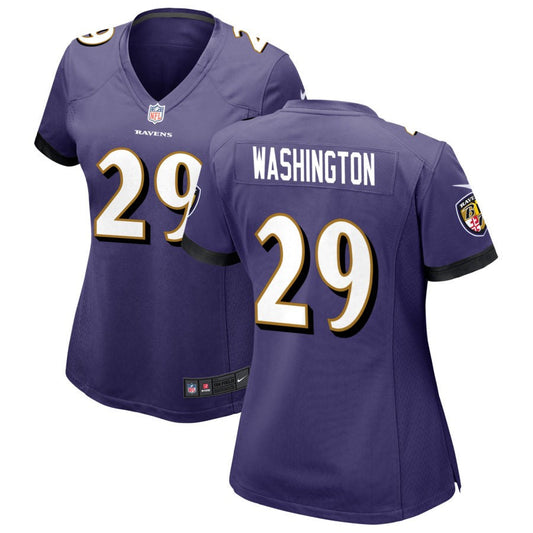 Ar'Darius Washington Baltimore Ravens Nike Women's Game Jersey - Purple