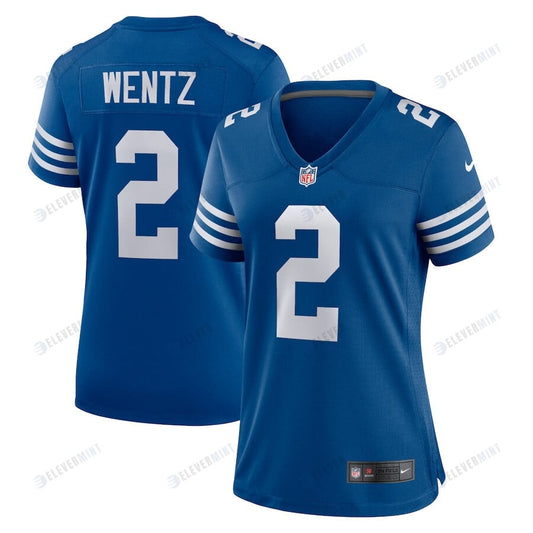 Carson Wentz 2 Indianapolis Colts Women Alternate Game Jersey - Royal