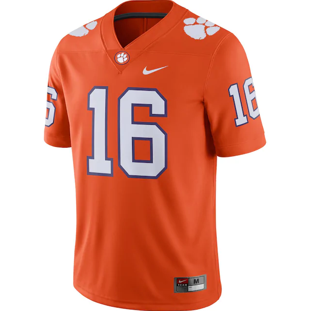 Clemson Tigers #16 Replica Game Football Jersey